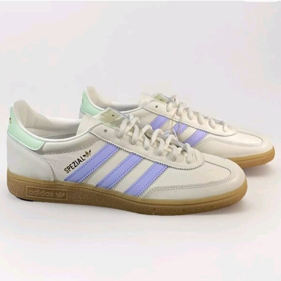 Adidas Handball Spezial IH2460 Off‎ White Violet Purple Gum Men’s Size 10 NWT - Picture 1 of 10